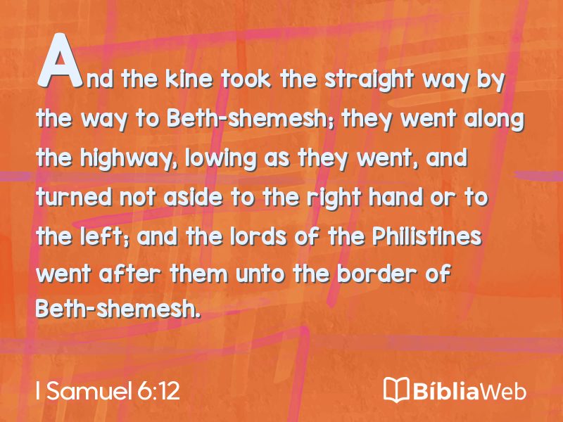 I Samuel 6:12 em imagem para compartilhar
