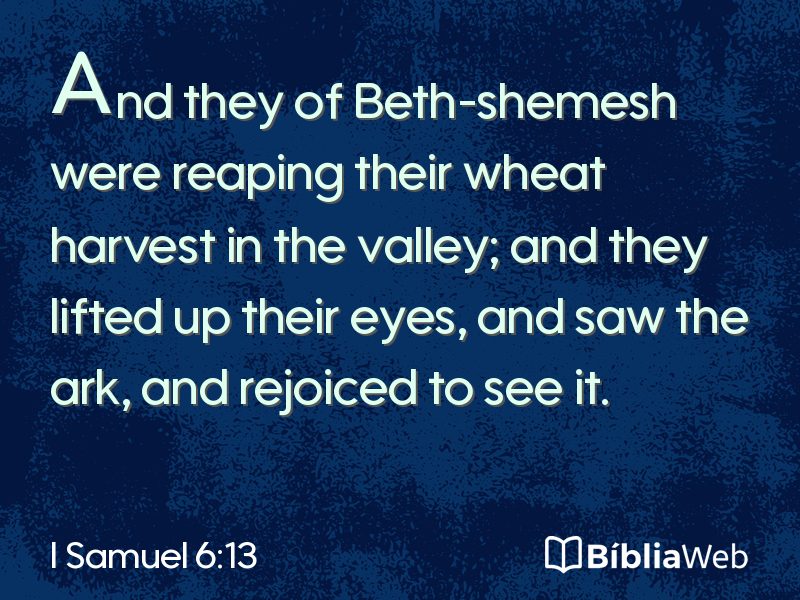 I Samuel 6:13 em imagem para compartilhar