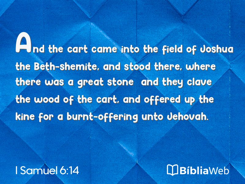 I Samuel 6:14 em imagem para compartilhar