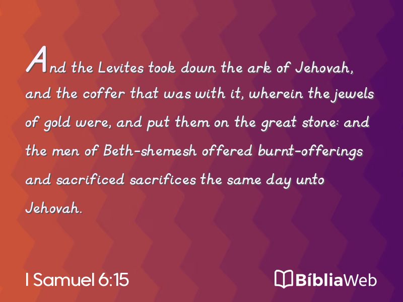 I Samuel 6:15 em imagem para compartilhar