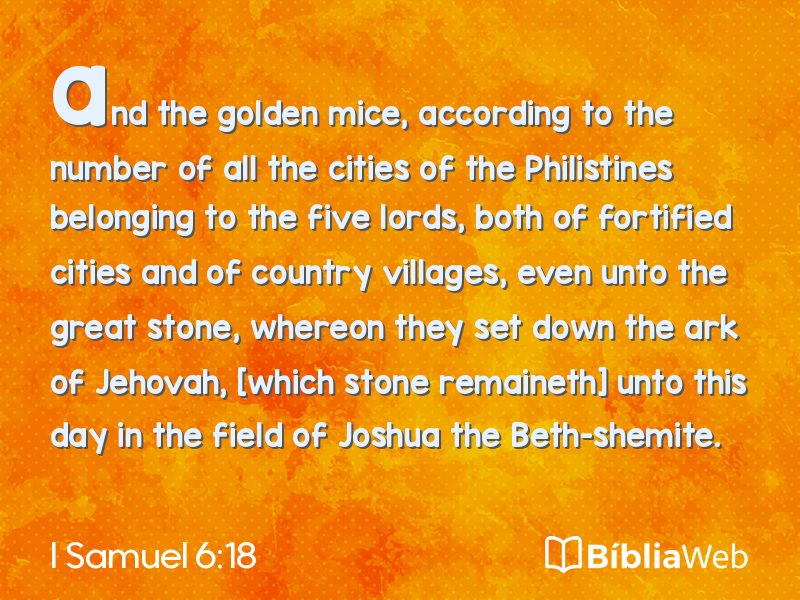 I Samuel 6:18 em imagem para compartilhar