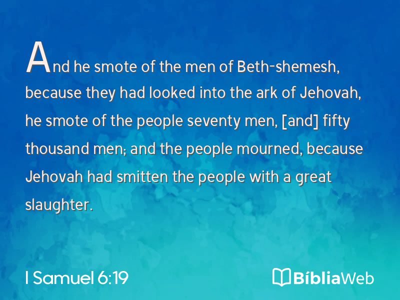 I Samuel 6:19 em imagem para compartilhar