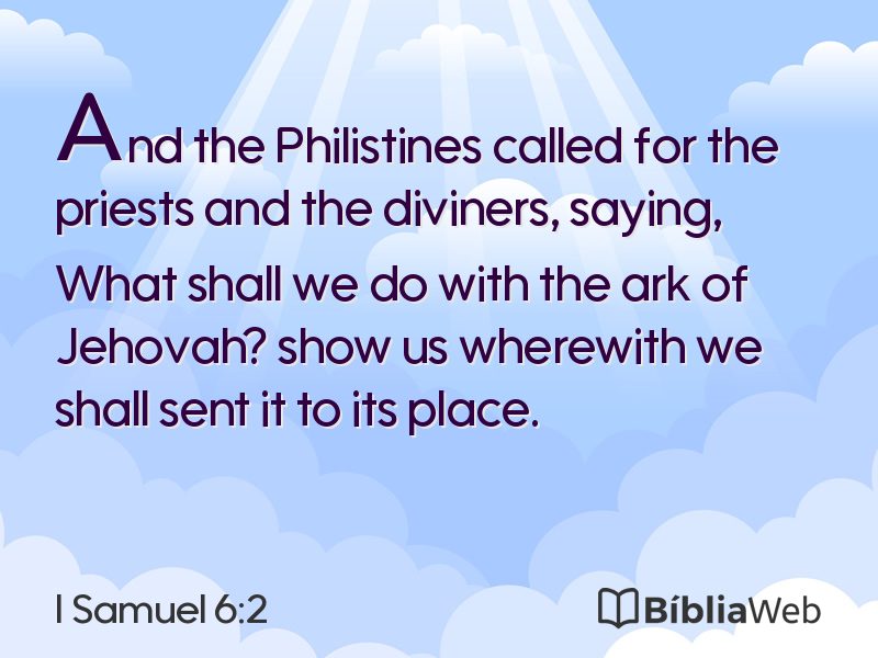 I Samuel 6:2 em imagem para compartilhar