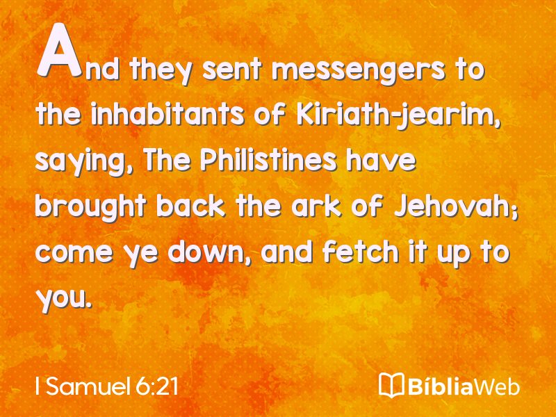I Samuel 6:21 em imagem para compartilhar
