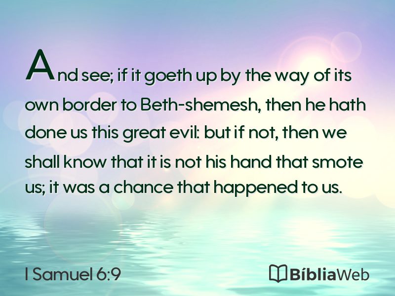 I Samuel 6:9 em imagem para compartilhar