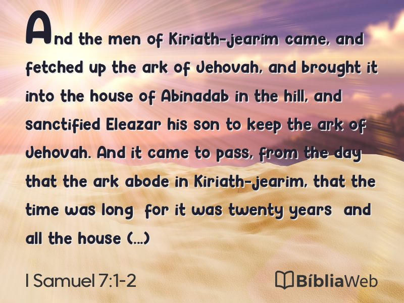 I Samuel 7:1-2 em imagem para compartilhar