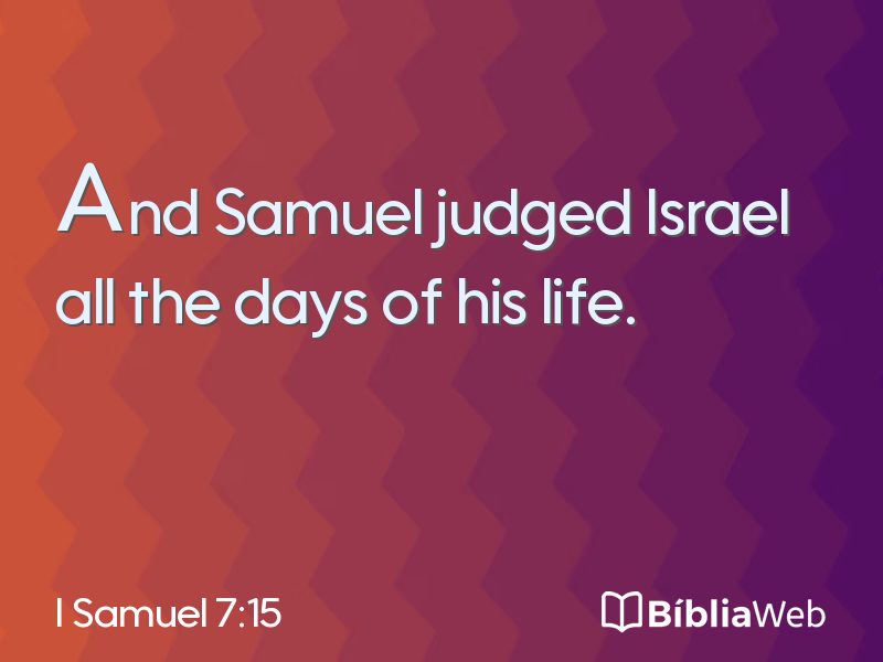 I Samuel 7:15 em imagem para compartilhar