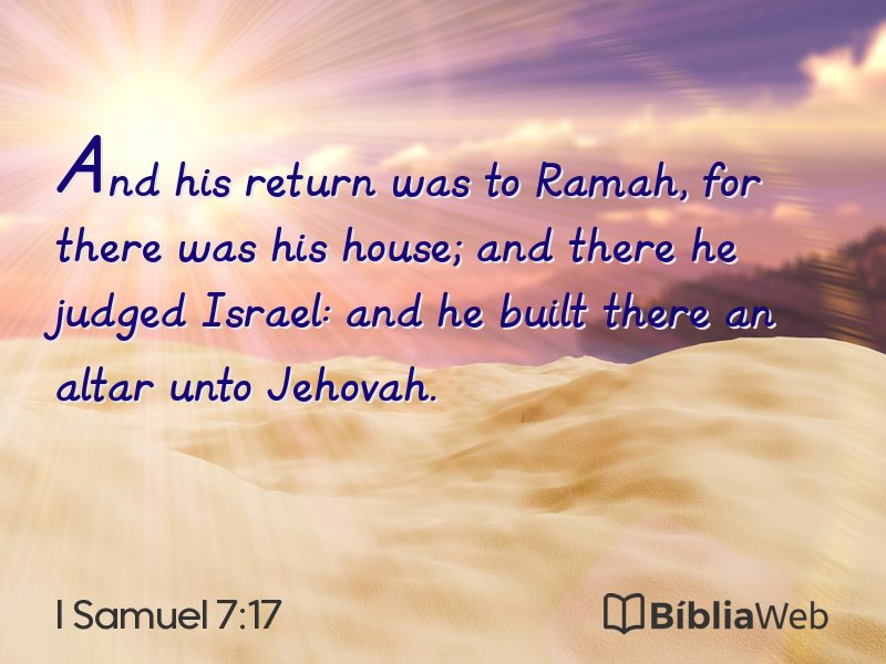 I Samuel 7:17 em imagem para compartilhar