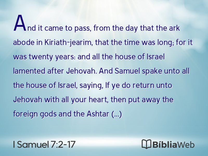 I Samuel 7:2-17 em imagem para compartilhar