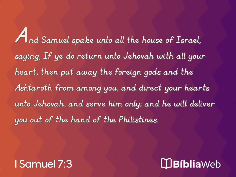 I Samuel 7:3 em imagem para compartilhar