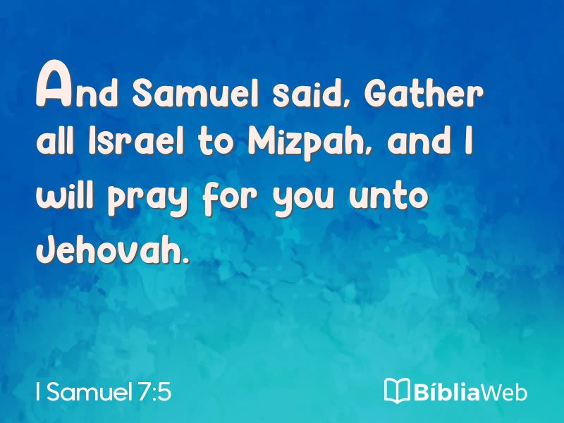 I Samuel 7:5 em imagem para compartilhar