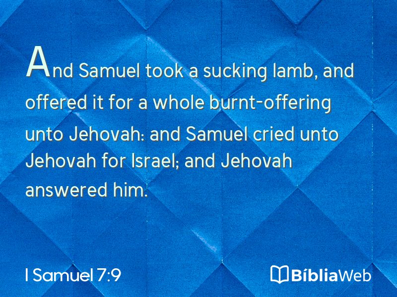 I Samuel 7:9 em imagem para compartilhar