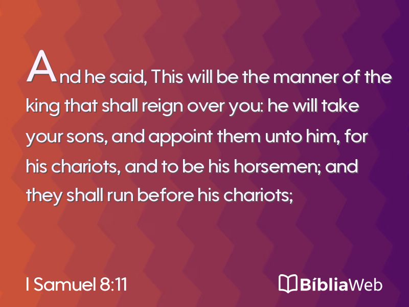I Samuel 8:11 em imagem para compartilhar