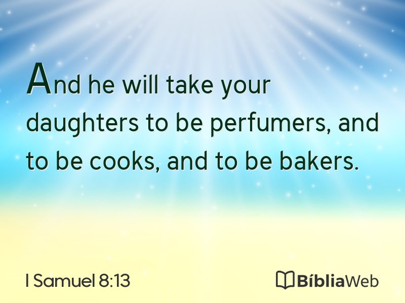 I Samuel 8:13 em imagem para compartilhar