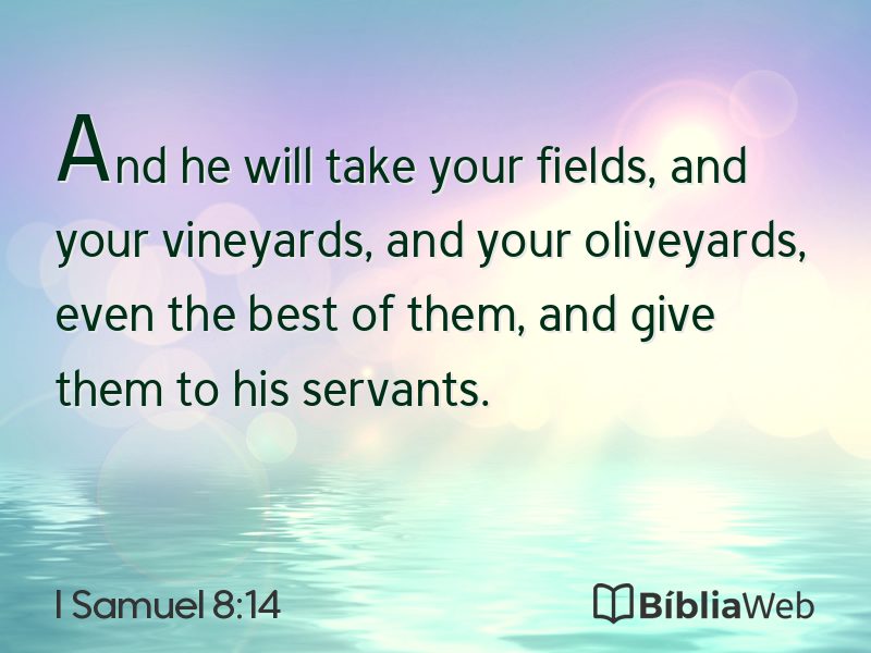I Samuel 8:14 em imagem para compartilhar