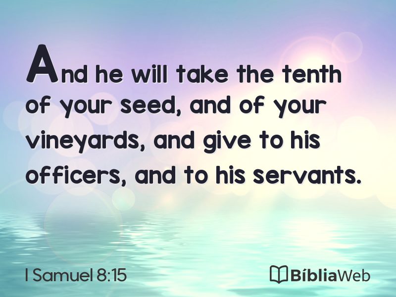 I Samuel 8:15 em imagem para compartilhar