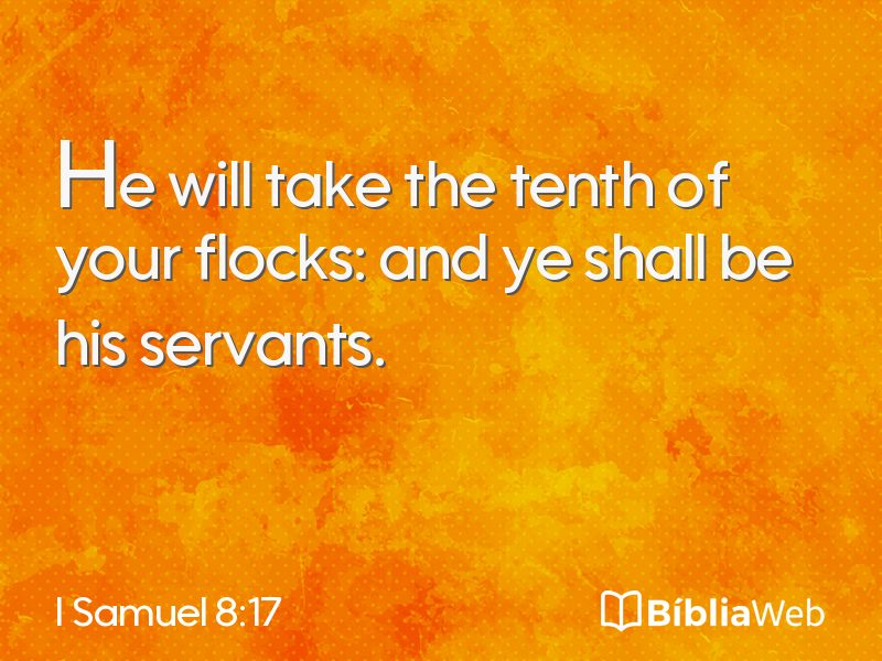 I Samuel 8:17 em imagem para compartilhar