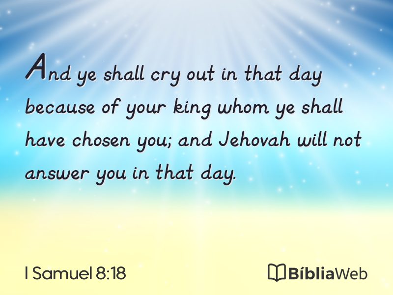 I Samuel 8:18 em imagem para compartilhar