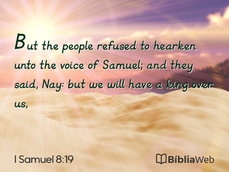 I Samuel 8:19 em imagem para compartilhar
