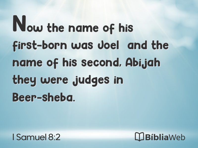 I Samuel 8:2 em imagem para compartilhar