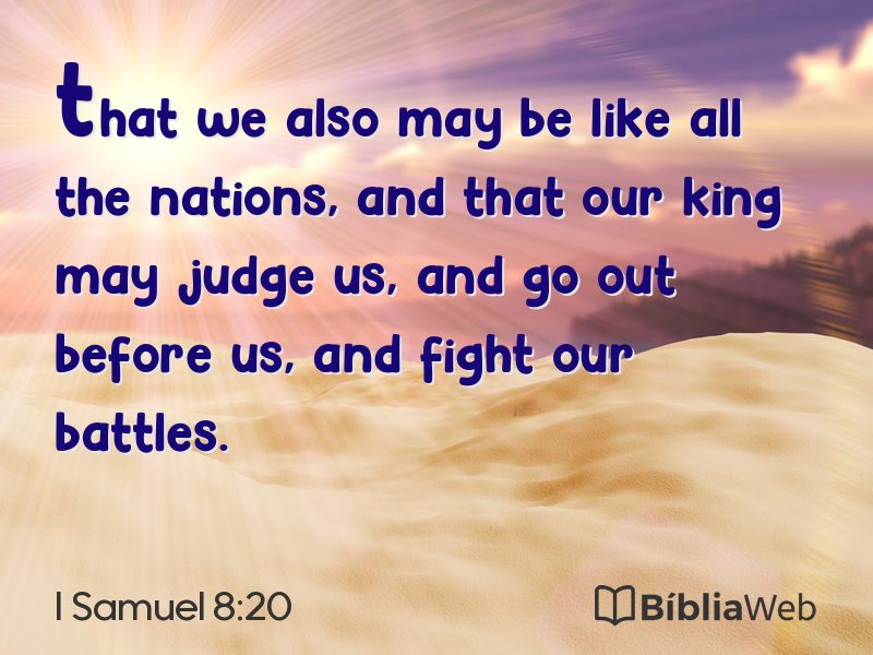 I Samuel 8:20 em imagem para compartilhar