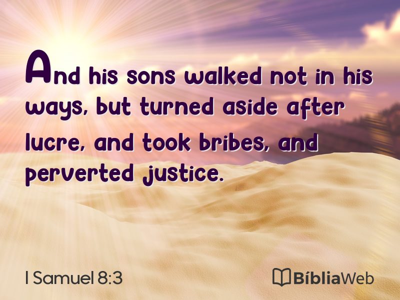 I Samuel 8:3 em imagem para compartilhar