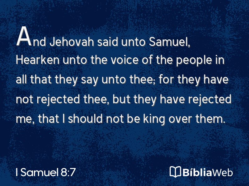 I Samuel 8:7 em imagem para compartilhar