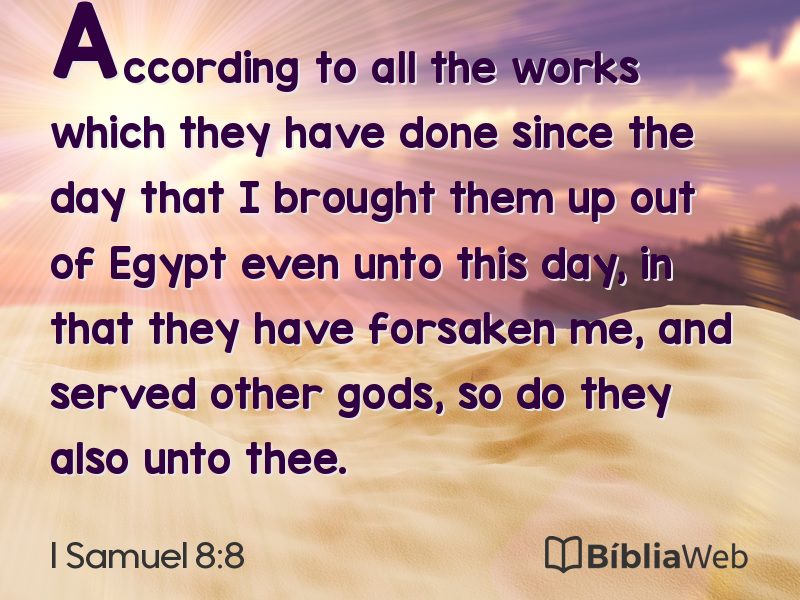 I Samuel 8:8 em imagem para compartilhar