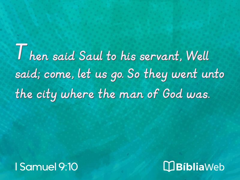 I Samuel 9:10 em imagem para compartilhar