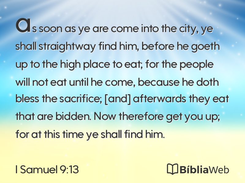 I Samuel 9:13 em imagem para compartilhar