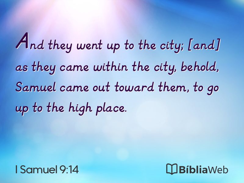 I Samuel 9:14 em imagem para compartilhar