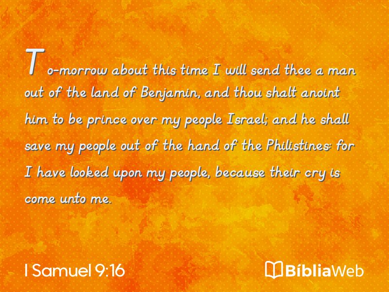 I Samuel 9:16 em imagem para compartilhar