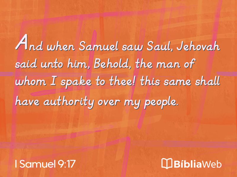 I Samuel 9:17 em imagem para compartilhar