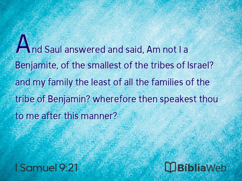 I Samuel 9:21 em imagem para compartilhar