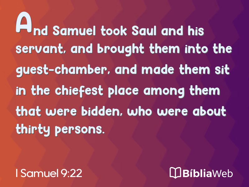 I Samuel 9:22 em imagem para compartilhar