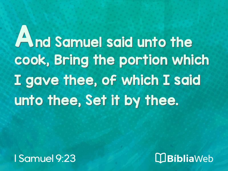 I Samuel 9:23 em imagem para compartilhar