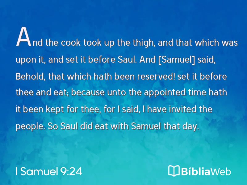 I Samuel 9:24 em imagem para compartilhar