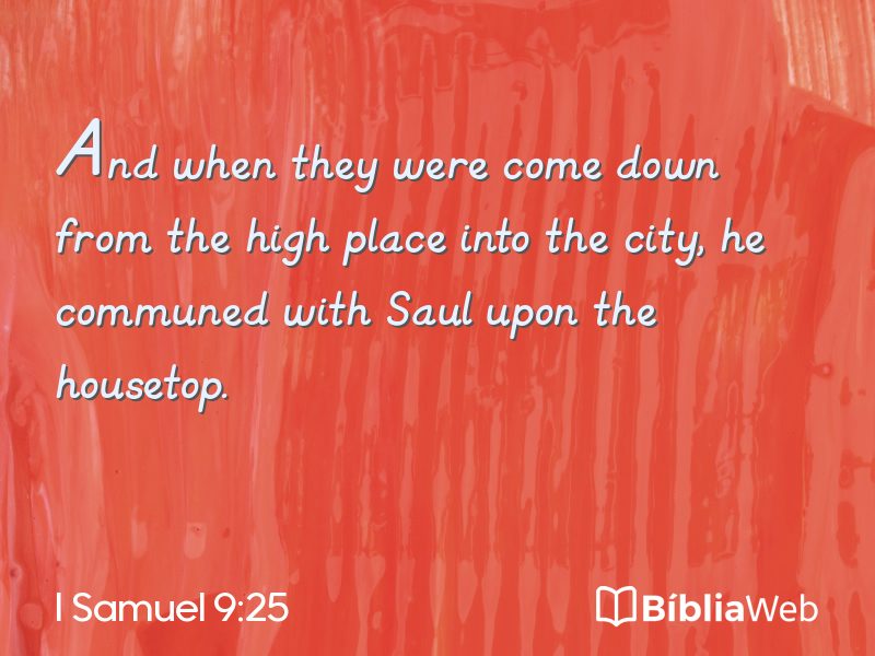 I Samuel 9:25 em imagem para compartilhar