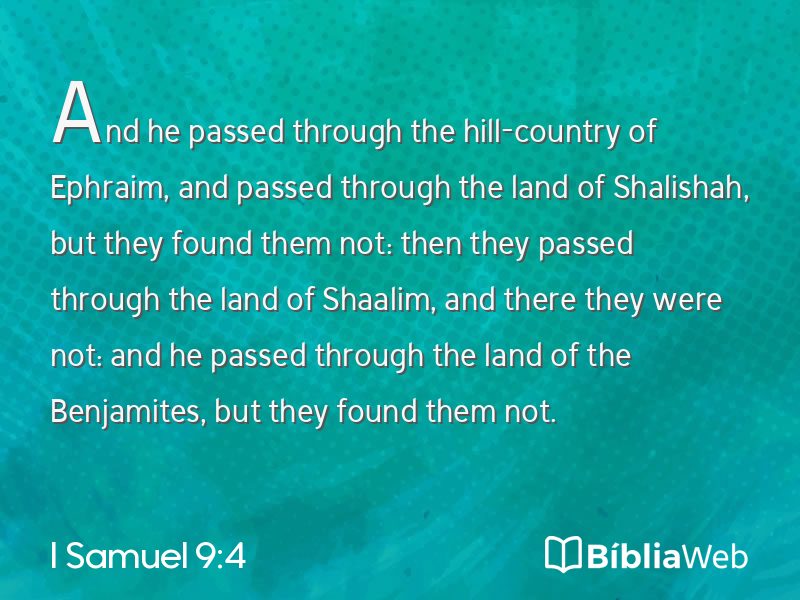 I Samuel 9:4 em imagem para compartilhar