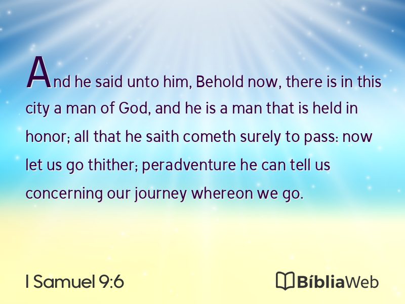 I Samuel 9:6 em imagem para compartilhar