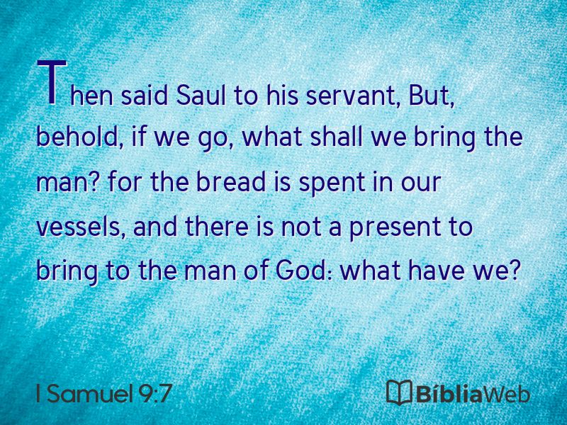 I Samuel 9:7 em imagem para compartilhar