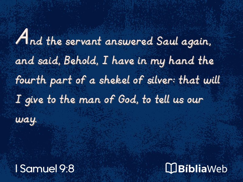 I Samuel 9:8 em imagem para compartilhar