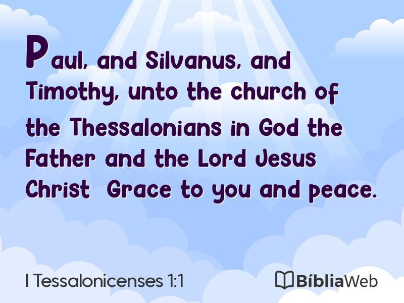 I Tessalonicenses 1:1 em imagem para compartilhar