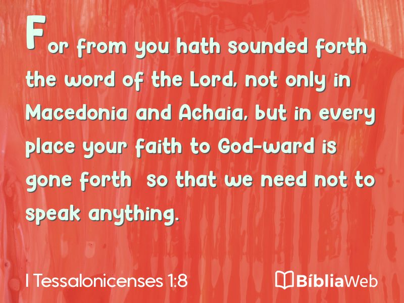 I Tessalonicenses 1:8 em imagem para compartilhar
