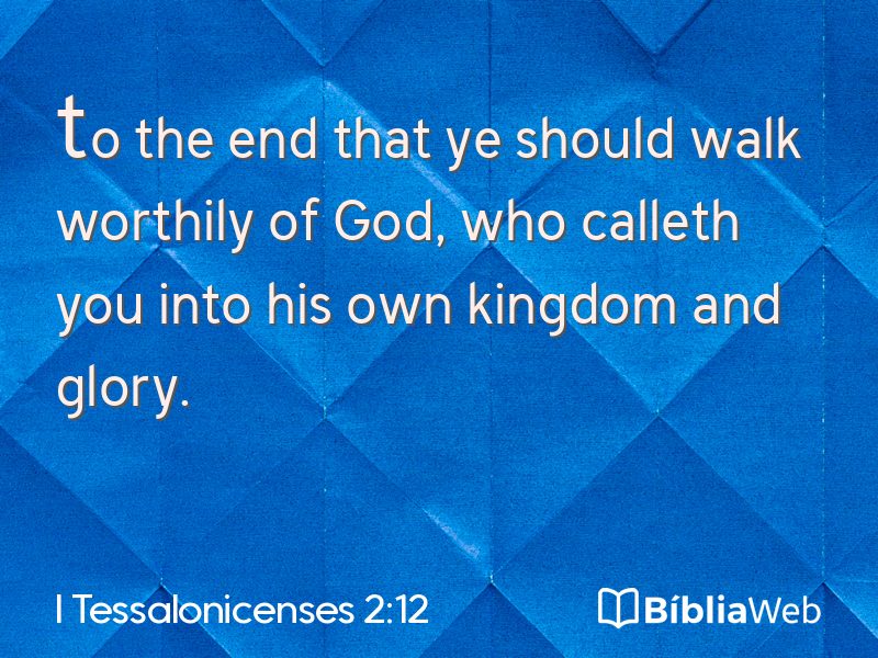I Tessalonicenses 2:12 em imagem para compartilhar
