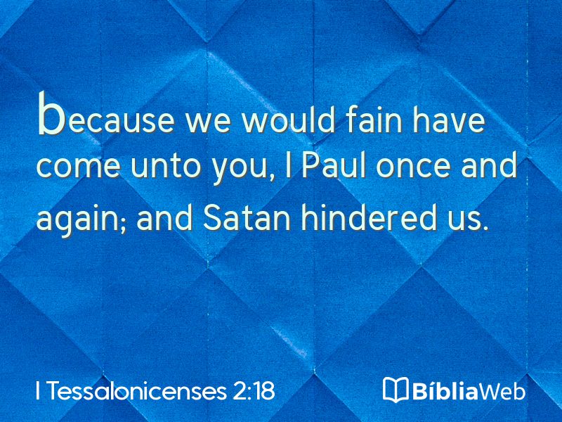 I Tessalonicenses 2:18 em imagem para compartilhar