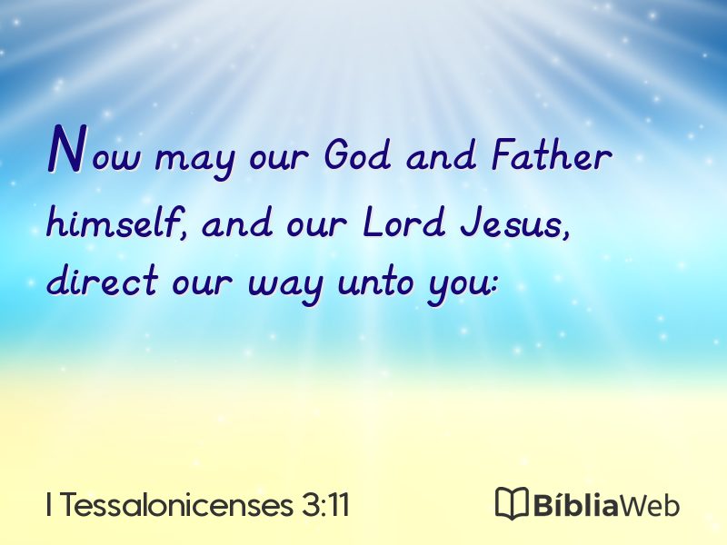 I Tessalonicenses 3:11 em imagem para compartilhar