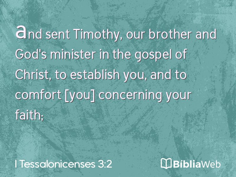 I Tessalonicenses 3:2 em imagem para compartilhar