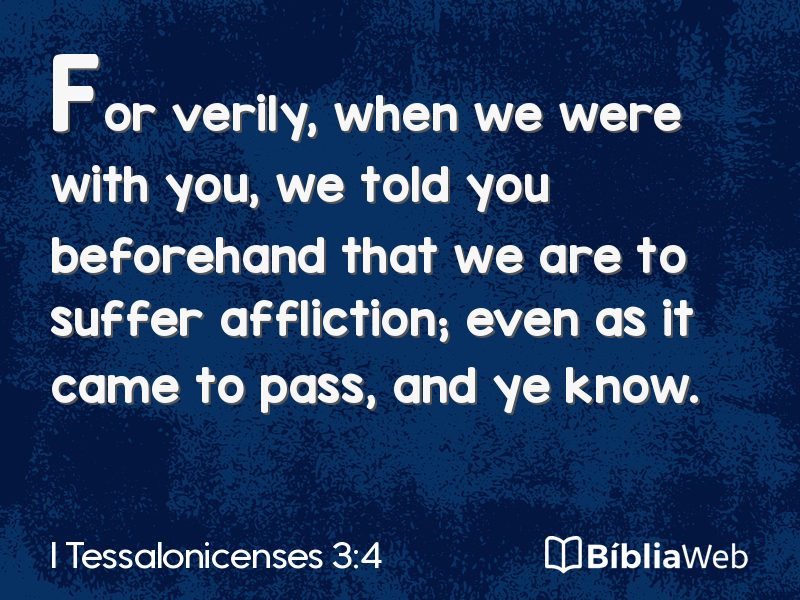 I Tessalonicenses 3:4 em imagem para compartilhar