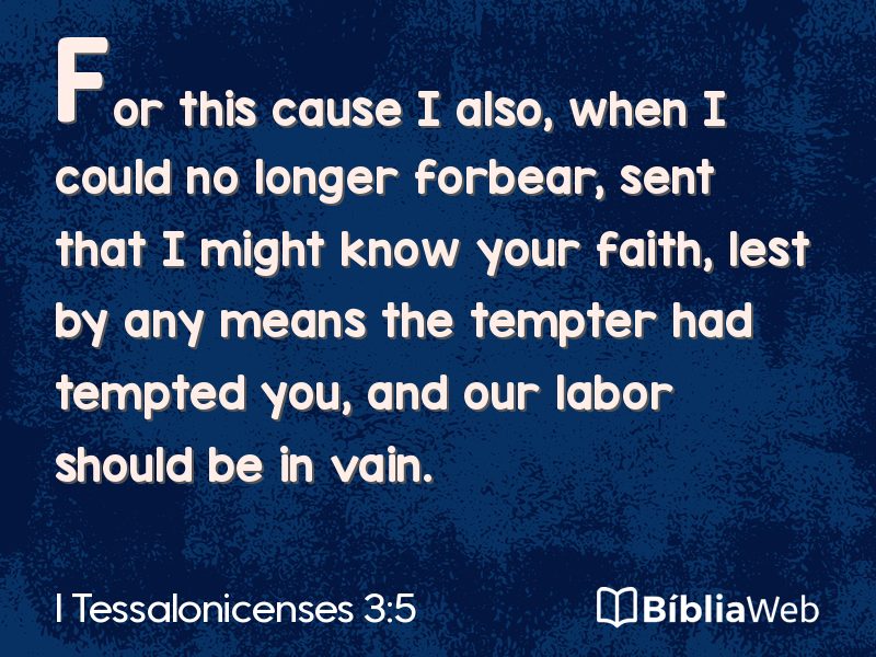 I Tessalonicenses 3:5 em imagem para compartilhar